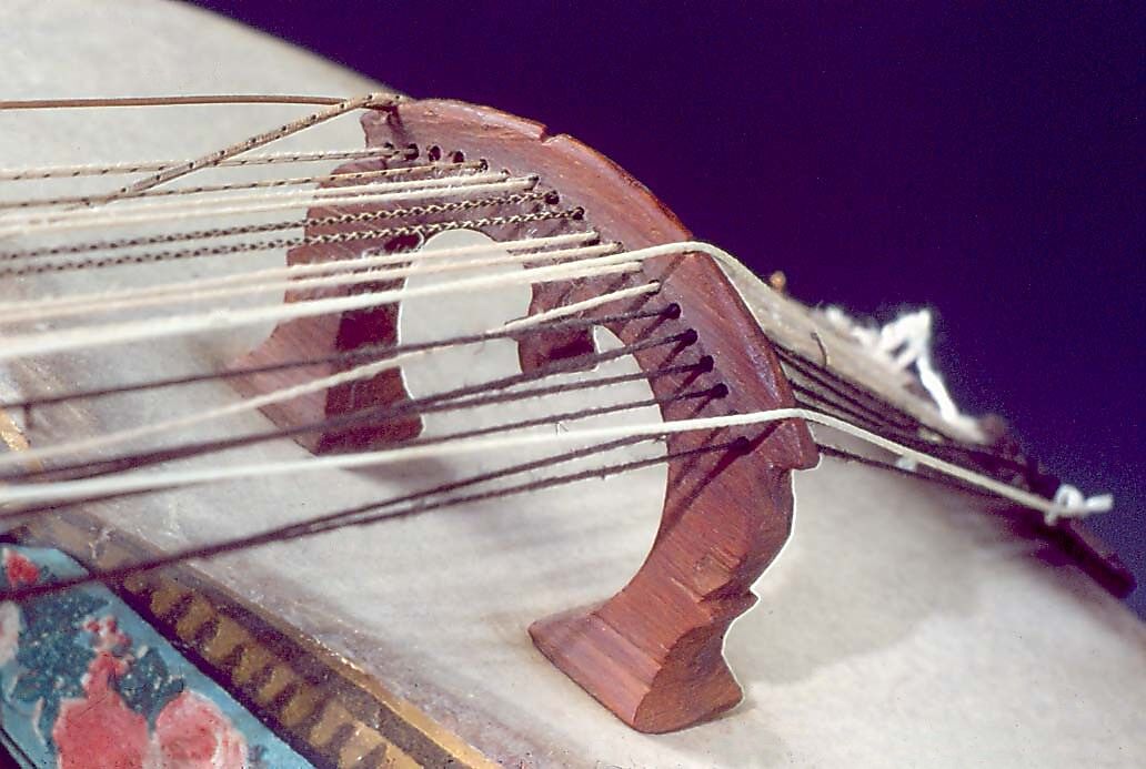 Sārindā, Teak, parchment, ivory, horsehair, Indian