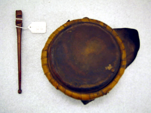 Kaˀnohko'wō  (Water Drum), Wood, hide, Native American (Iroquois, possibly)