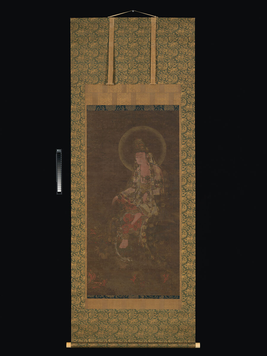 Water-Moon Avalokiteshvara, Unidentified artist, Hanging scroll; ink, color, and gold on silk, Korea