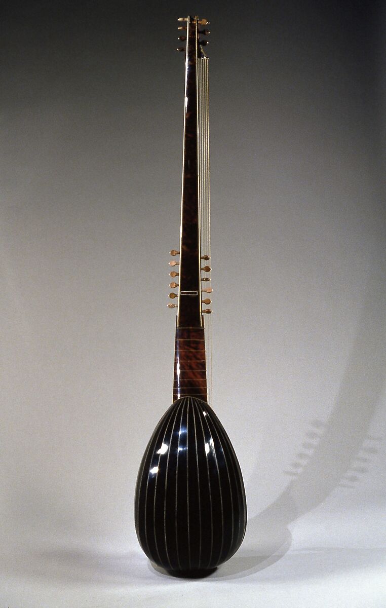 Archlute, David Tecchler (Austrian, Salzburg 1666–1747 Rome), Spruce, ebony, ivory, tortoiseshell, mother-of-pearl, Italian