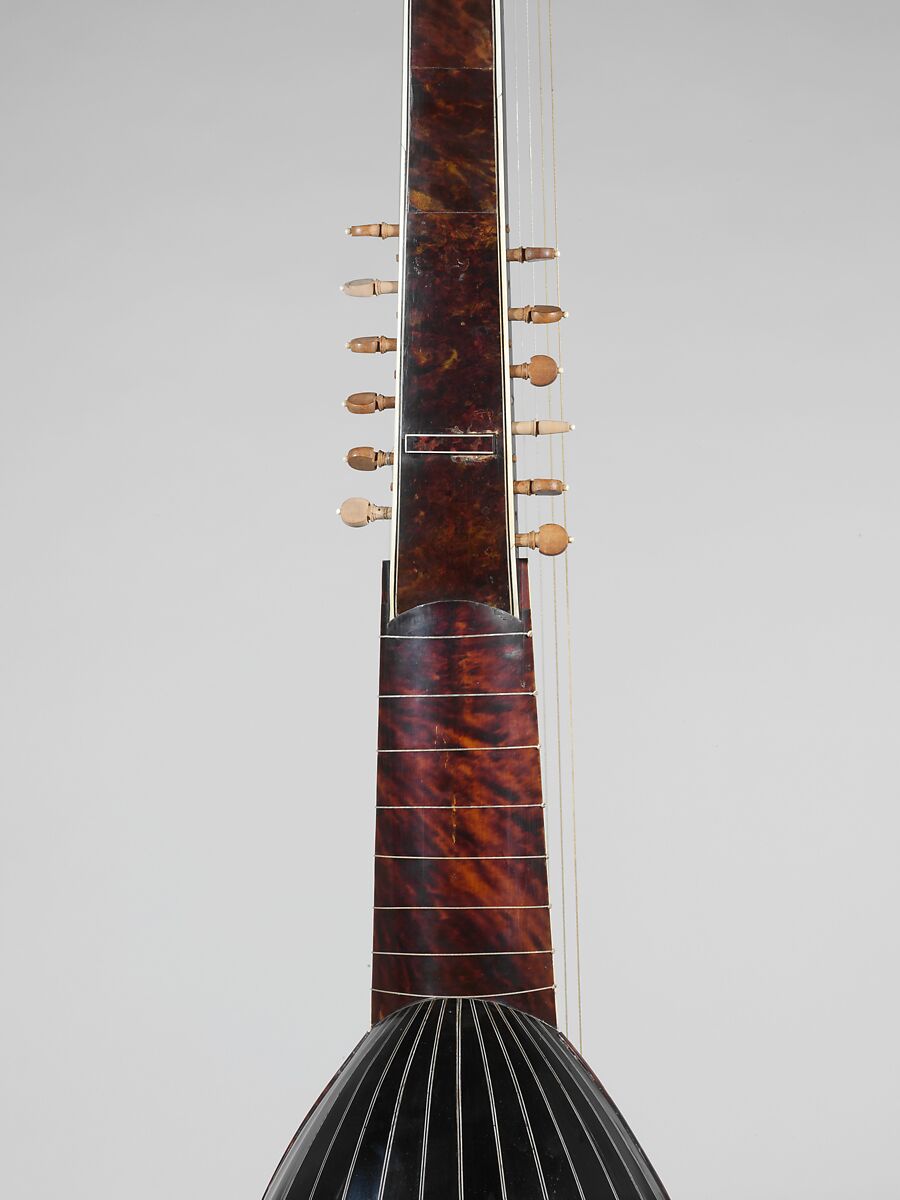 Archlute, David Tecchler (Austrian, Salzburg 1666–1747 Rome), Spruce, ebony, ivory, tortoiseshell, mother-of-pearl, Italian