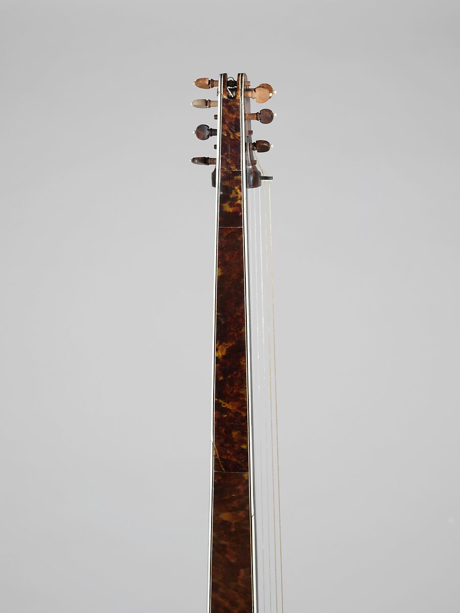 Archlute, David Tecchler (Austrian, Salzburg 1666–1747 Rome), Spruce, ebony, ivory, tortoiseshell, mother-of-pearl, Italian