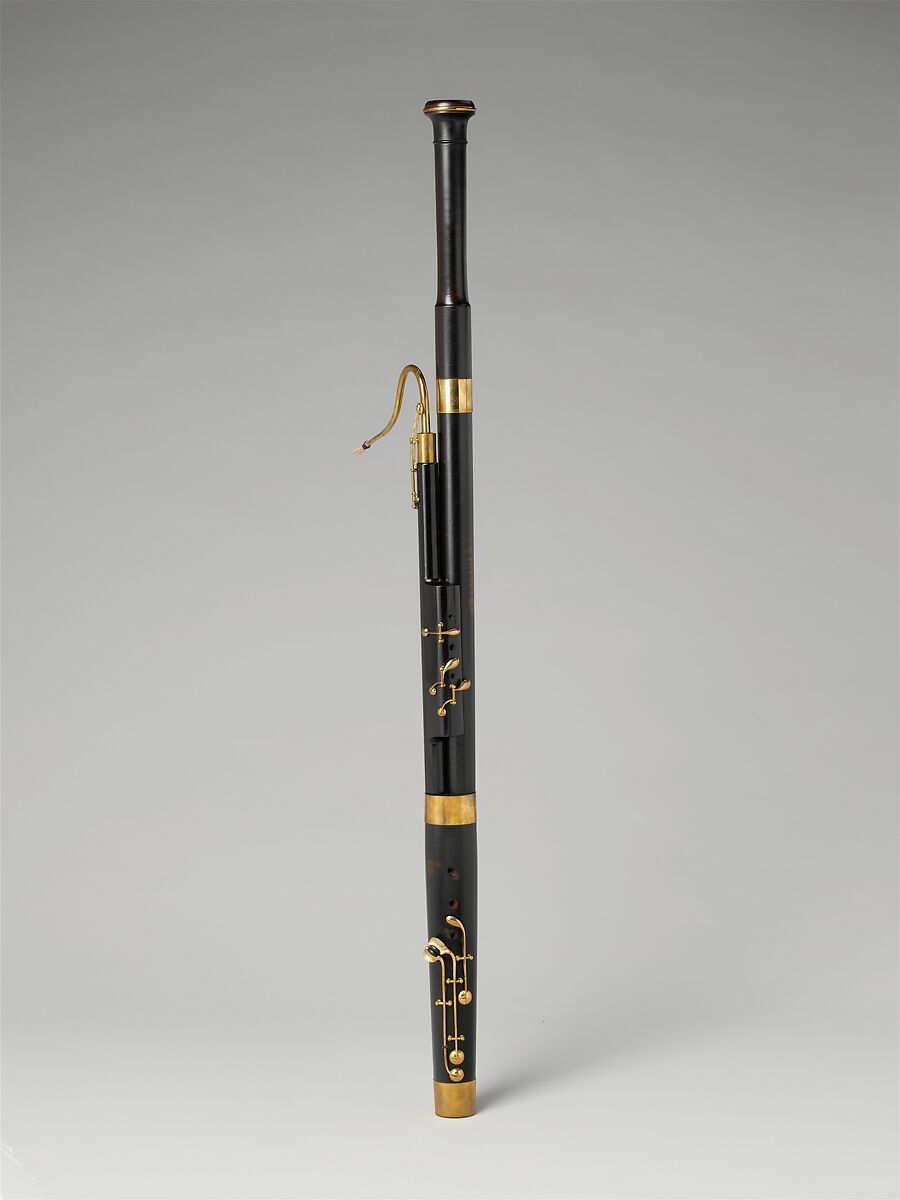 Bassoon, Frederic Triebert (1810–beginning 20th century), Maple, grenadilla, brass with gold wash, French 