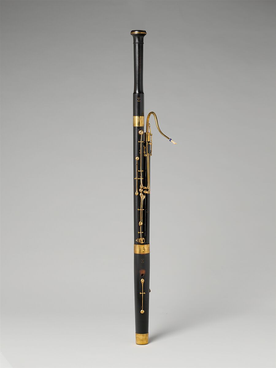 Bassoon, Frederic Triebert (1810–beginning 20th century), Maple, grenadilla, brass with gold wash, French