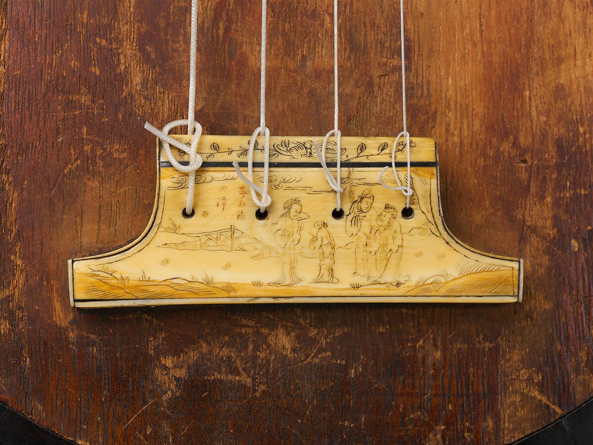 Pipa (琵琶 ), Wood, ivory, bone, silk, Chinese