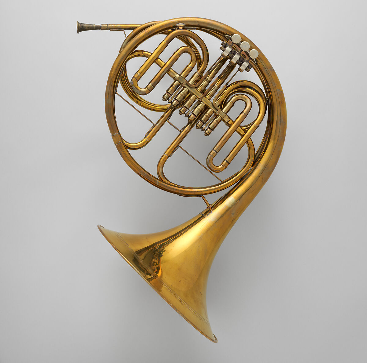 Horn in F, Ignaz Lorenz (Austrian, Linz 1827–1886 Vienna), Brass, nickel-silver, Austrian 