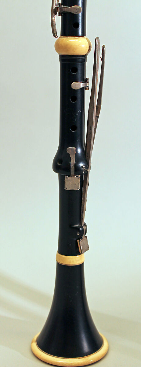 Clarinet in D, Astor &amp; Co. (1778–1831), Ebony, ivory, sterling silver, British