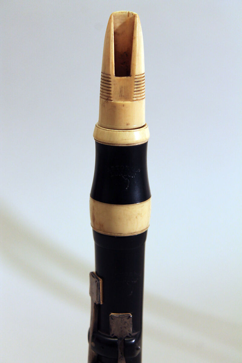 Clarinet in D, Astor &amp; Co. (1778–1831), Ebony, ivory, sterling silver, British