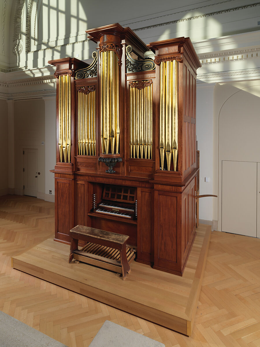 Pipe Organ, Thomas Appleton (American, 1785–1872), Mahogany veneer, rosewood veneer, pine, gilt, ivory, ebony, maple, walnut, chestnut, metal, American
