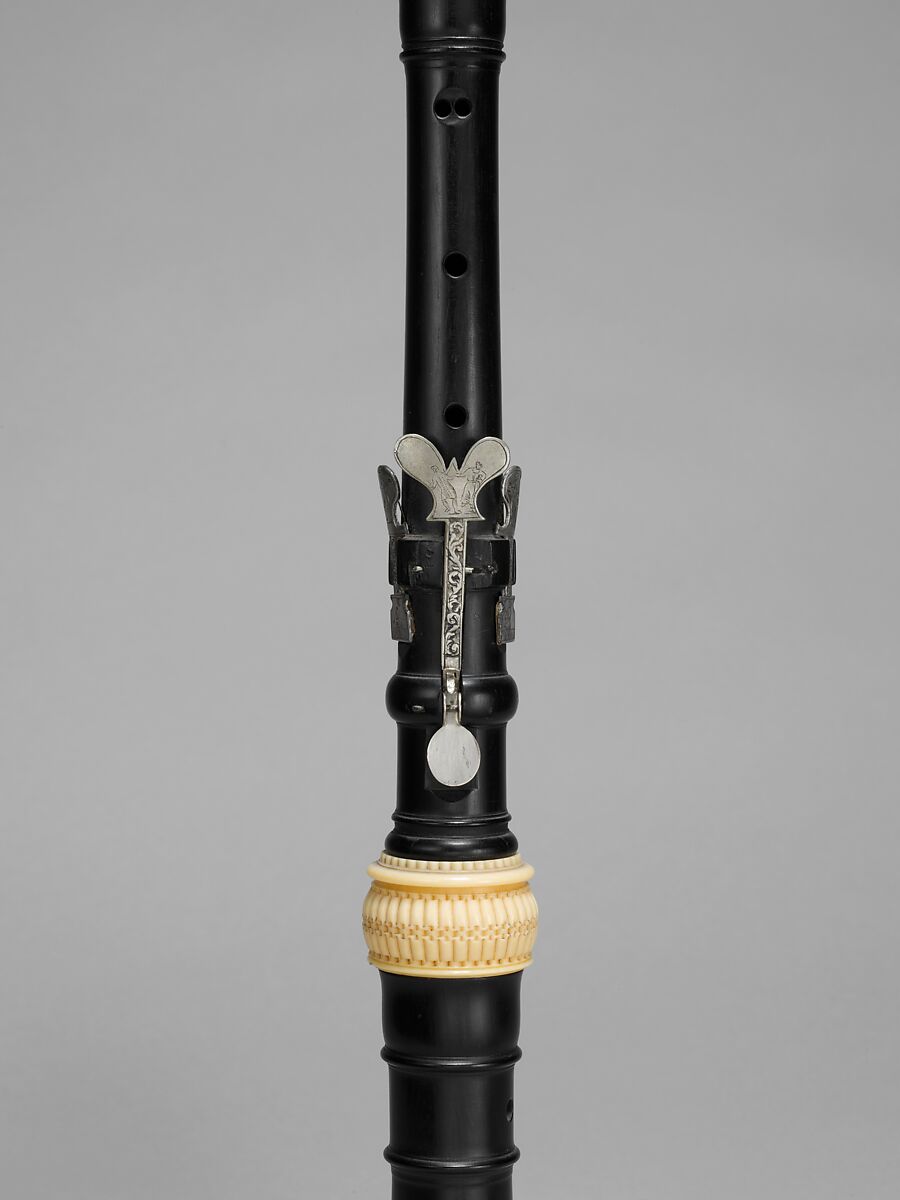 Oboe in C, Hendrik Richters (Dutch, Amsterdam 1683–1727 Amsterdam), Ebony, ivory, silver, Dutch