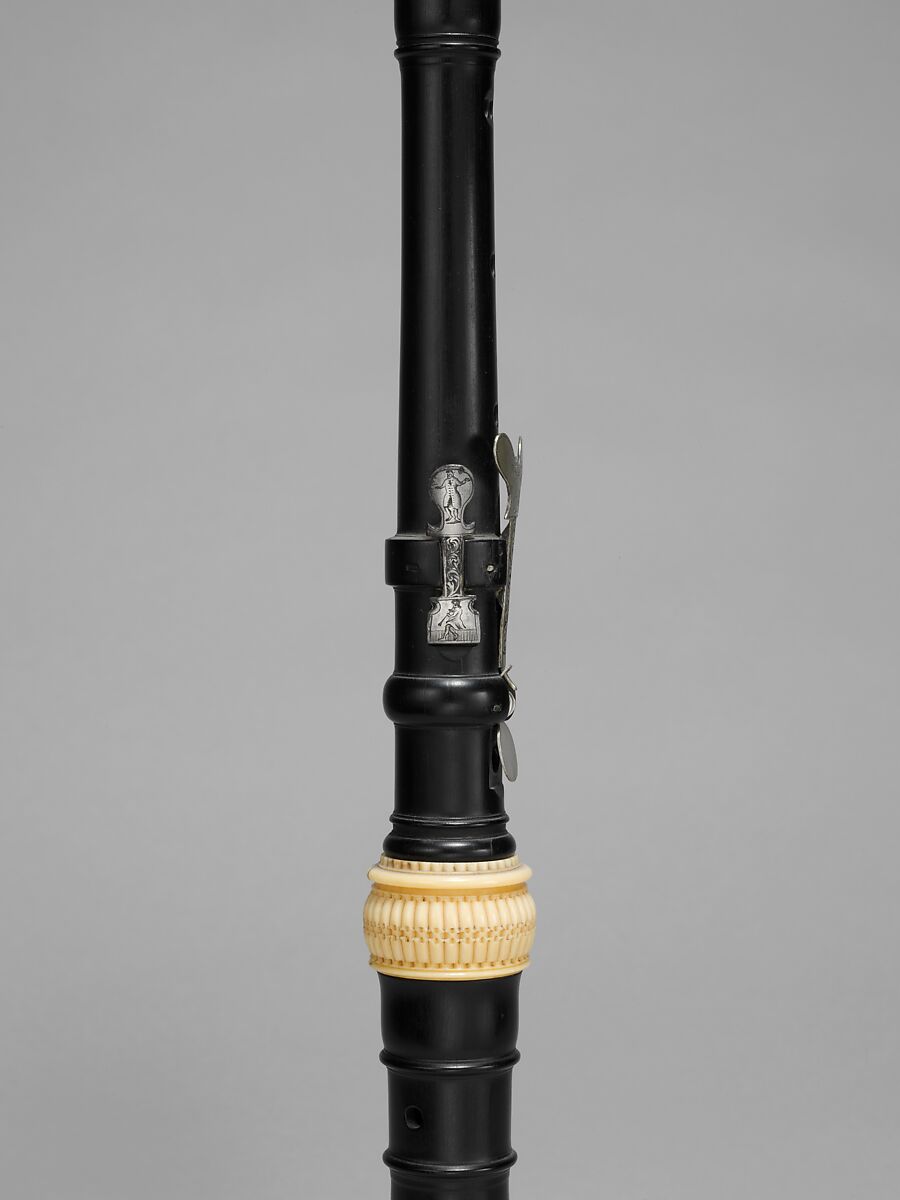 Oboe in C, Hendrik Richters (Dutch, Amsterdam 1683–1727 Amsterdam), Ebony, ivory, silver, Dutch