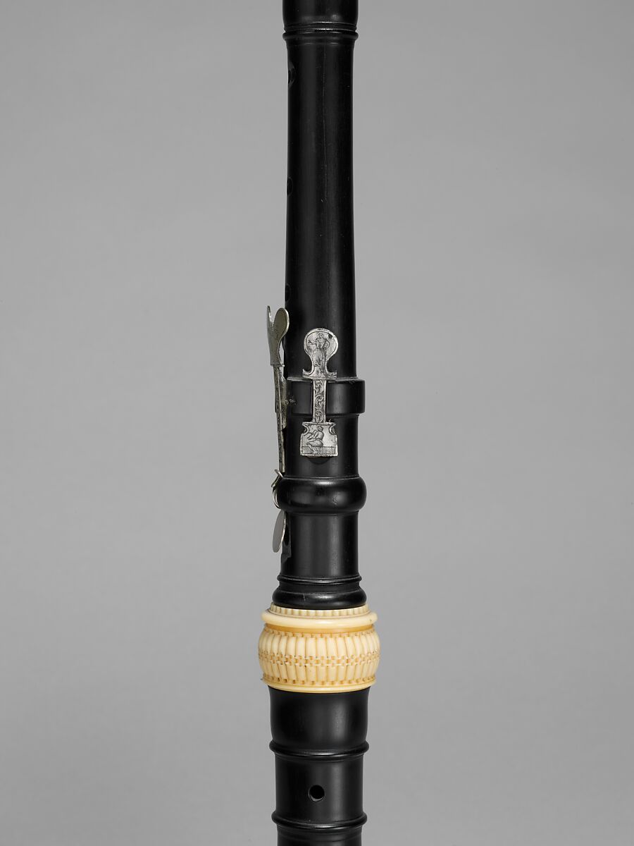 Oboe in C, Hendrik Richters (Dutch, Amsterdam 1683–1727 Amsterdam), Ebony, ivory, silver, Dutch