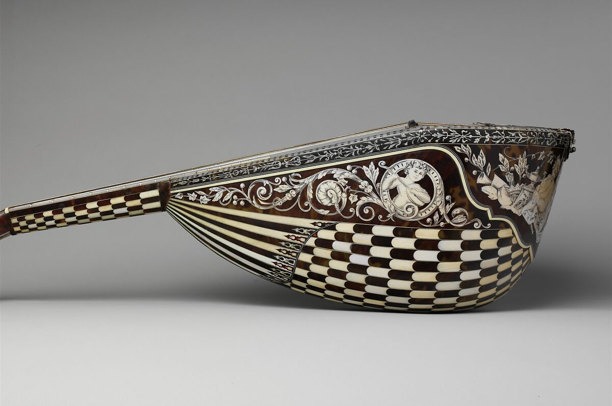 Mandolin, Angelo Mannello (American, Morcone, Italy 1858–1922 New York), Spruce, tortoiseshell, ivory, nickel-silver, metal,, American