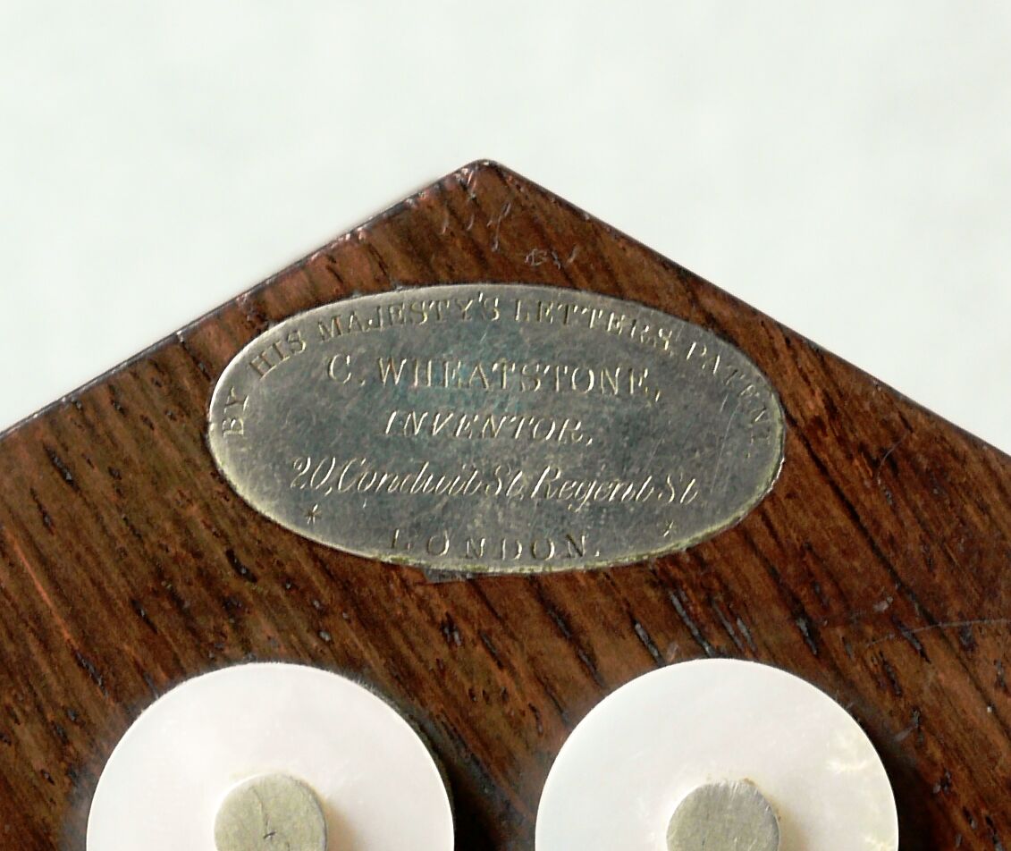 Concertina, Charles Wheatstone (1802–1875), Rosewood, nickel-silver, leather, paper, ivory, tortoiseshell; case of mahogany, British