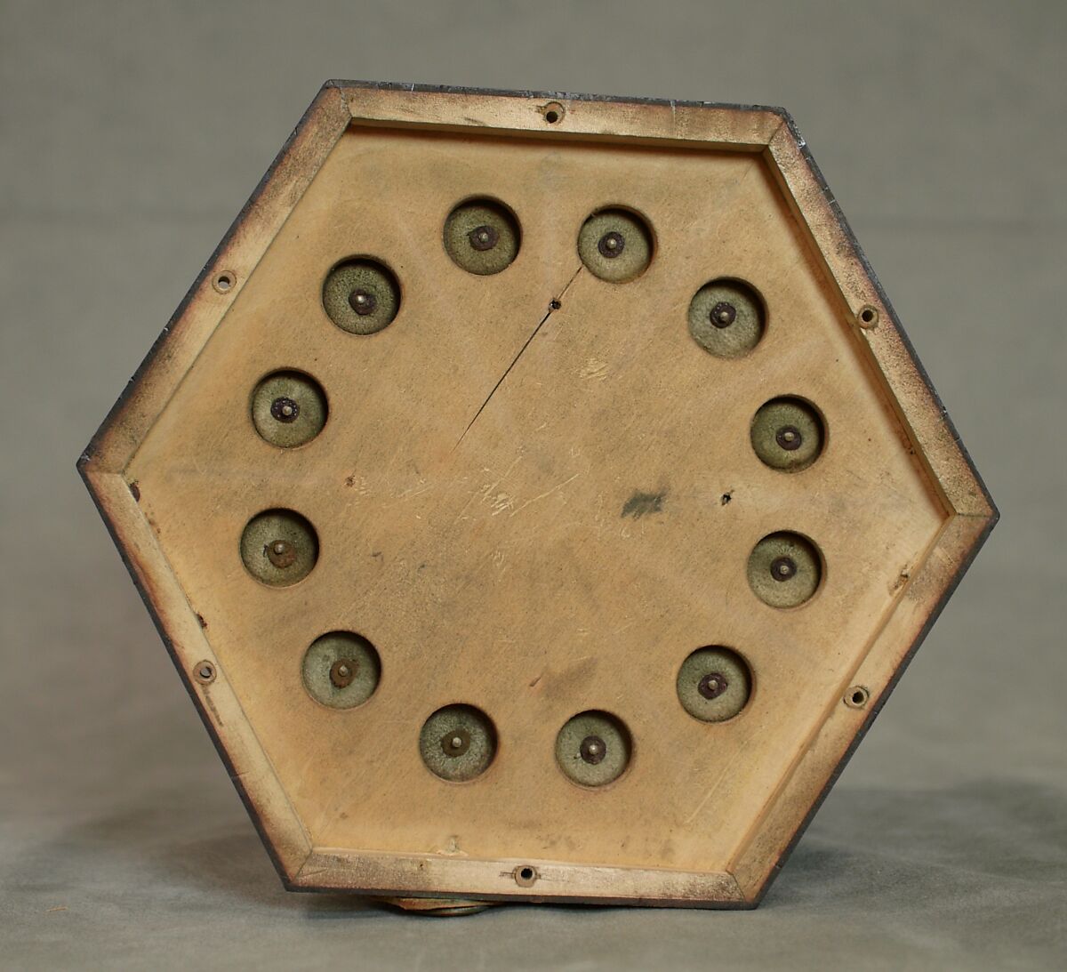 Concertina, Charles Wheatstone (1802–1875), Rosewood, nickel-silver, leather, paper, ivory, tortoiseshell; case of mahogany, British