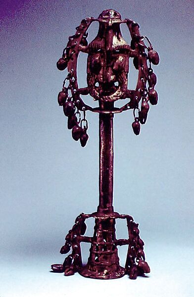 Rattle Staff, Bronze, Yoruba people