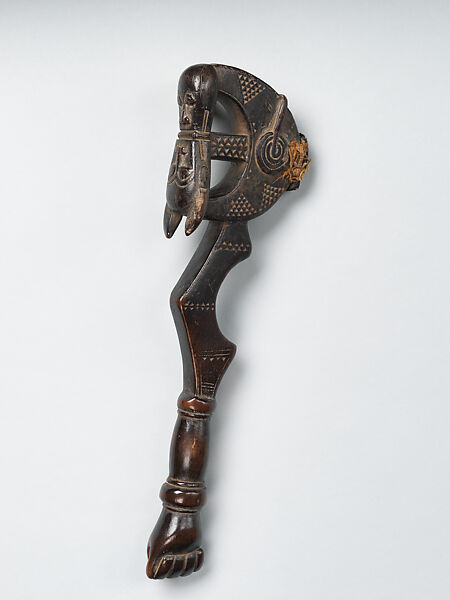 Bell Mallet (Lawle), Baule artist, Wood, Baulé people