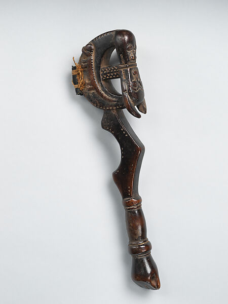 Bell Mallet (Lawle), Baule artist, Wood, Baulé people 