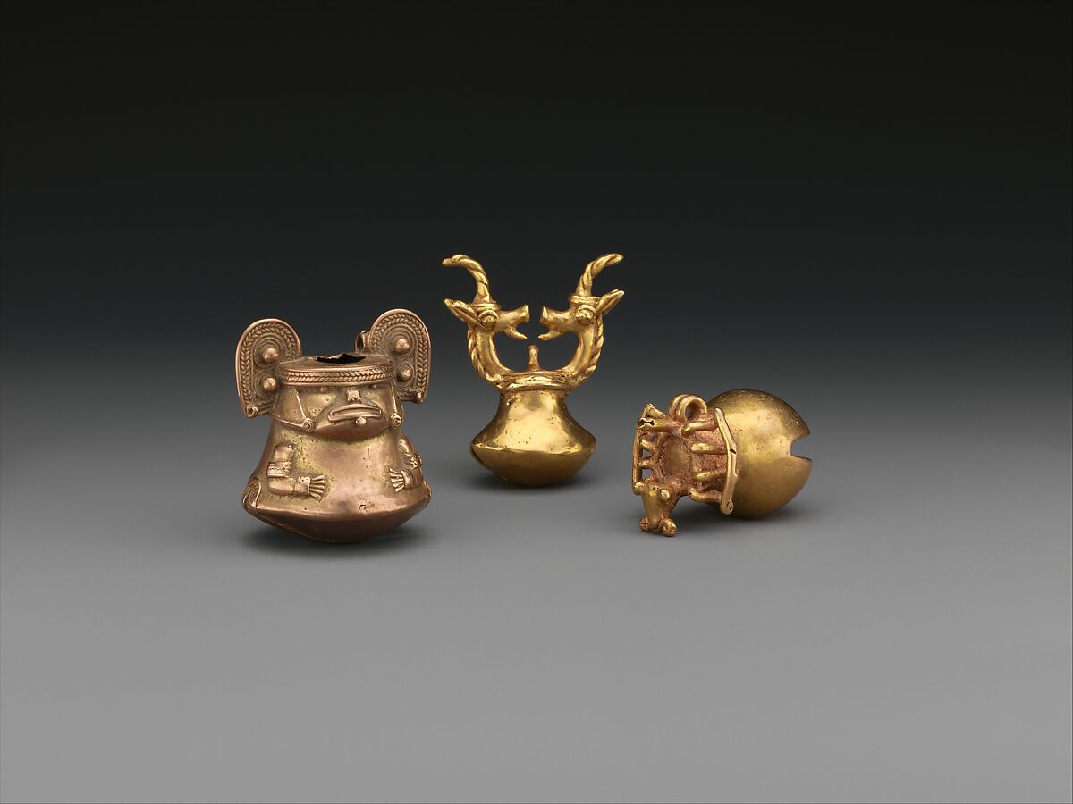 Bell, Tairona, Tumbaga (alloy of gold and copper), Colombian 