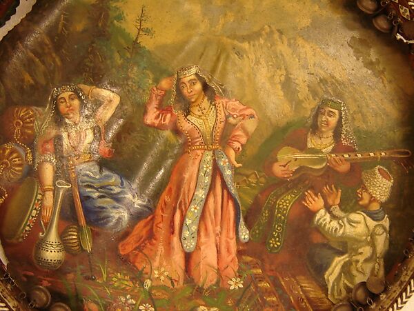 Daira, Wood, ivory, skin, Iranian or Caucasus (Georgia, Azerbaijan, Armenia)