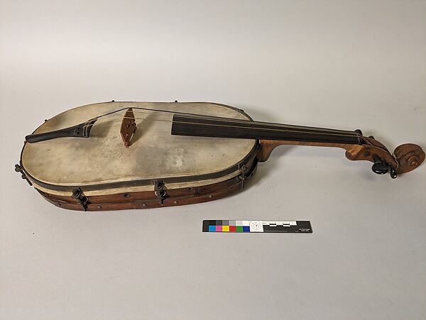 Banjo-viola, Wood, brass, ebony, mother of pearl, German 