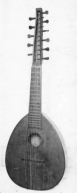 Arch Cittern, wood and various materials, French 