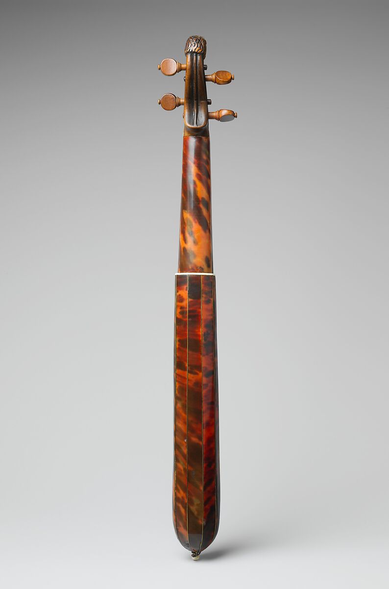 Pochette, Wood, tortoise shell, silver, gut, German