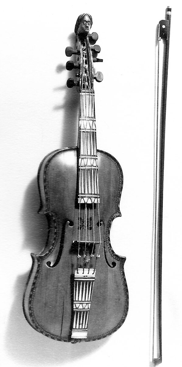 Hardanger Fiddle, Isak Nielsen (Skaar) Botnen (Norwegian, 1669–1759), Pine, birch, and other woods, bone, lignum vitae and mother-of-pearl inlay., Norwegian