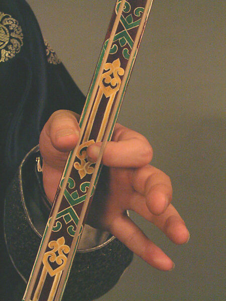 Morin Khuur, Purevadavaa Baigalgav (Mongolian), Wood, hide, horsehair, polychrome, Mongolian