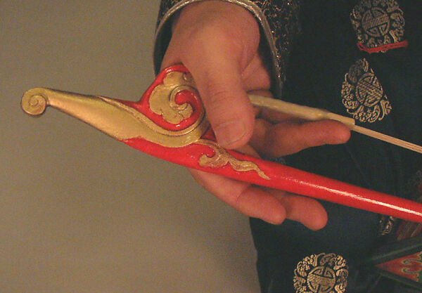 Morin Khuur, Purevadavaa Baigalgav (Mongolian), Wood, hide, horsehair, polychrome, Mongolian