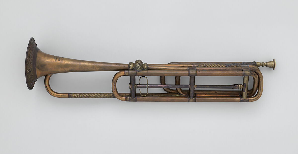 Slide Trumpet in E, Köhler &amp; Son, Brass, British