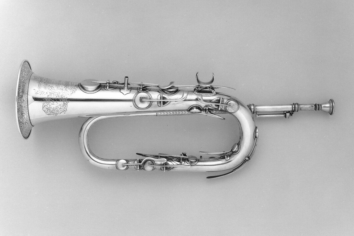 Keyed Bugle, Elbridge G. Wright (Ashby, Massachusetts 1811–1871 Boston, Massachusetts), Silver, American