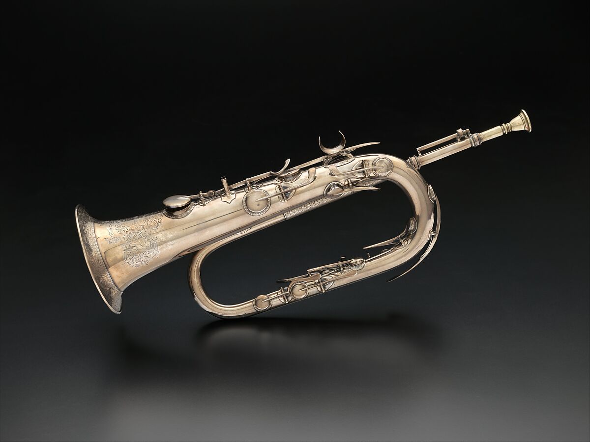 Keyed Bugle, Elbridge G. Wright (Ashby, Massachusetts 1811–1871 Boston, Massachusetts), Silver, American 