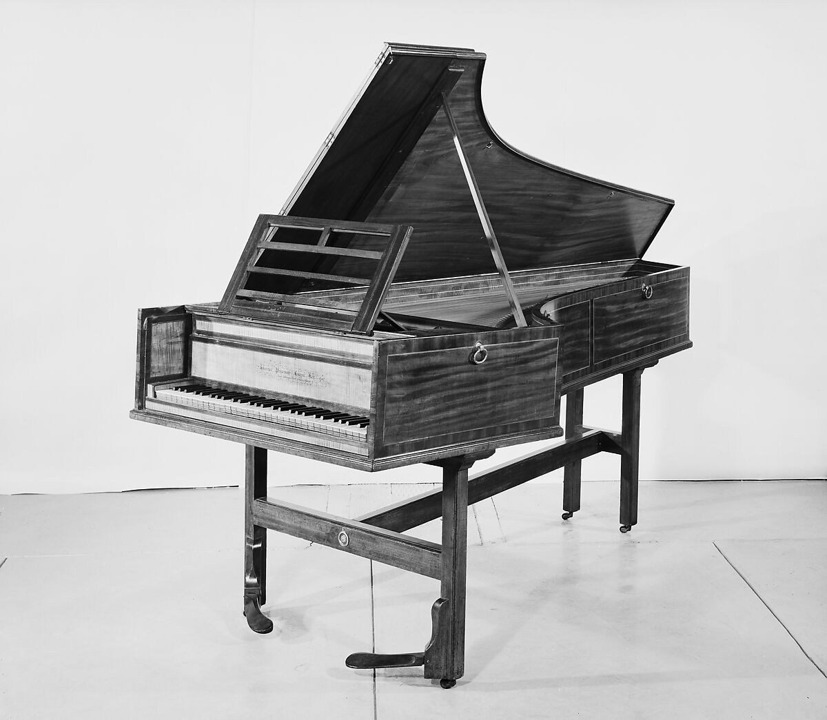 Grand Piano, John Broadwood (1732–1812), Mahogany, oak, curly maple, ivory, ebony, brass and various materials, British