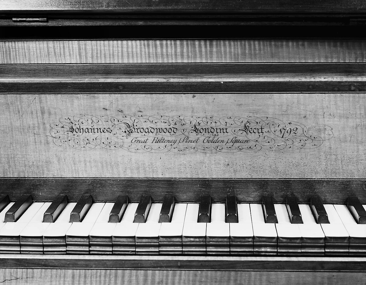 Grand Piano, John Broadwood (1732–1812), Mahogany, oak, curly maple, ivory, ebony, brass and various materials, British