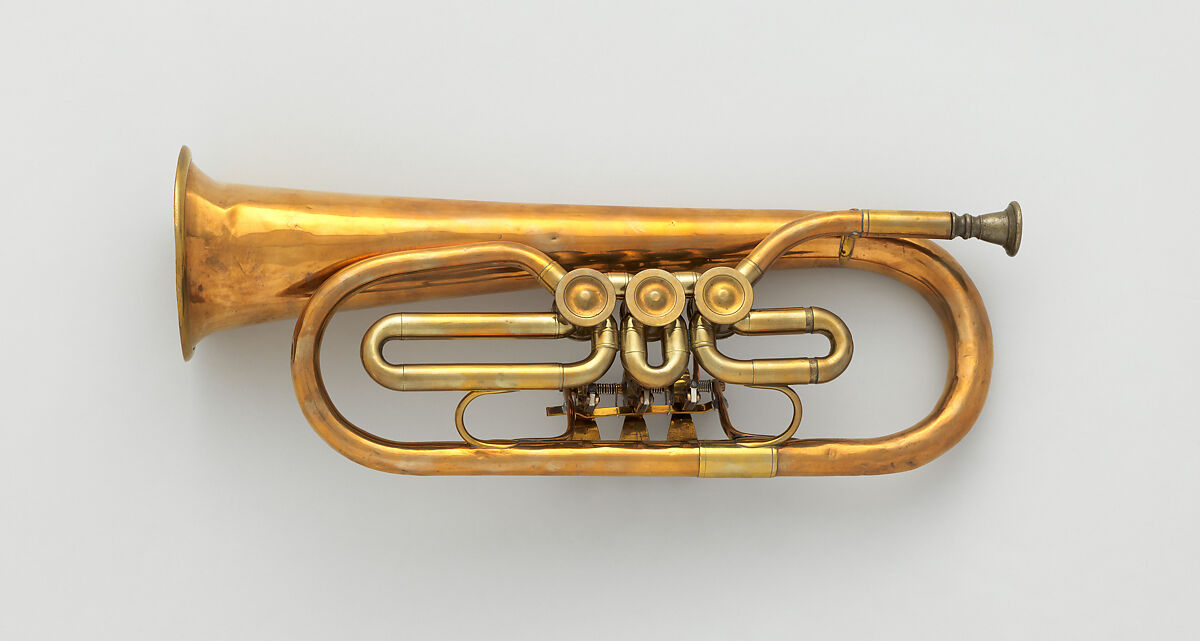 Flügelhorn (valve bugle) in B-flat, Johann David Christian Loeschhorn (German, active Cassel 1849–1893), Brass, nickel-silver, German