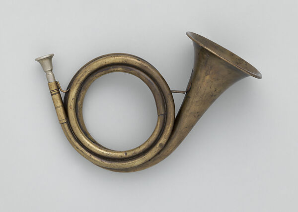 Post horn, Brass, nickel-silver, German 