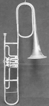 Tenor Valve Trombone, Franz Serpek, brass, silver, Austrian 