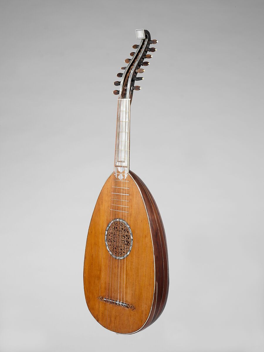 Mandola, Giuseppe Presbler (German, active Italy, 1760–1801 Milan), Rosewood, spruce, walnut, bone, mother-of-pearl, Italian 