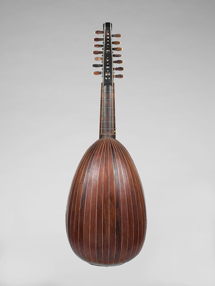 Mandola, Giuseppe Presbler (German, active Italy, 1760–1801 Milan), Rosewood, spruce, walnut, bone, mother-of-pearl, Italian