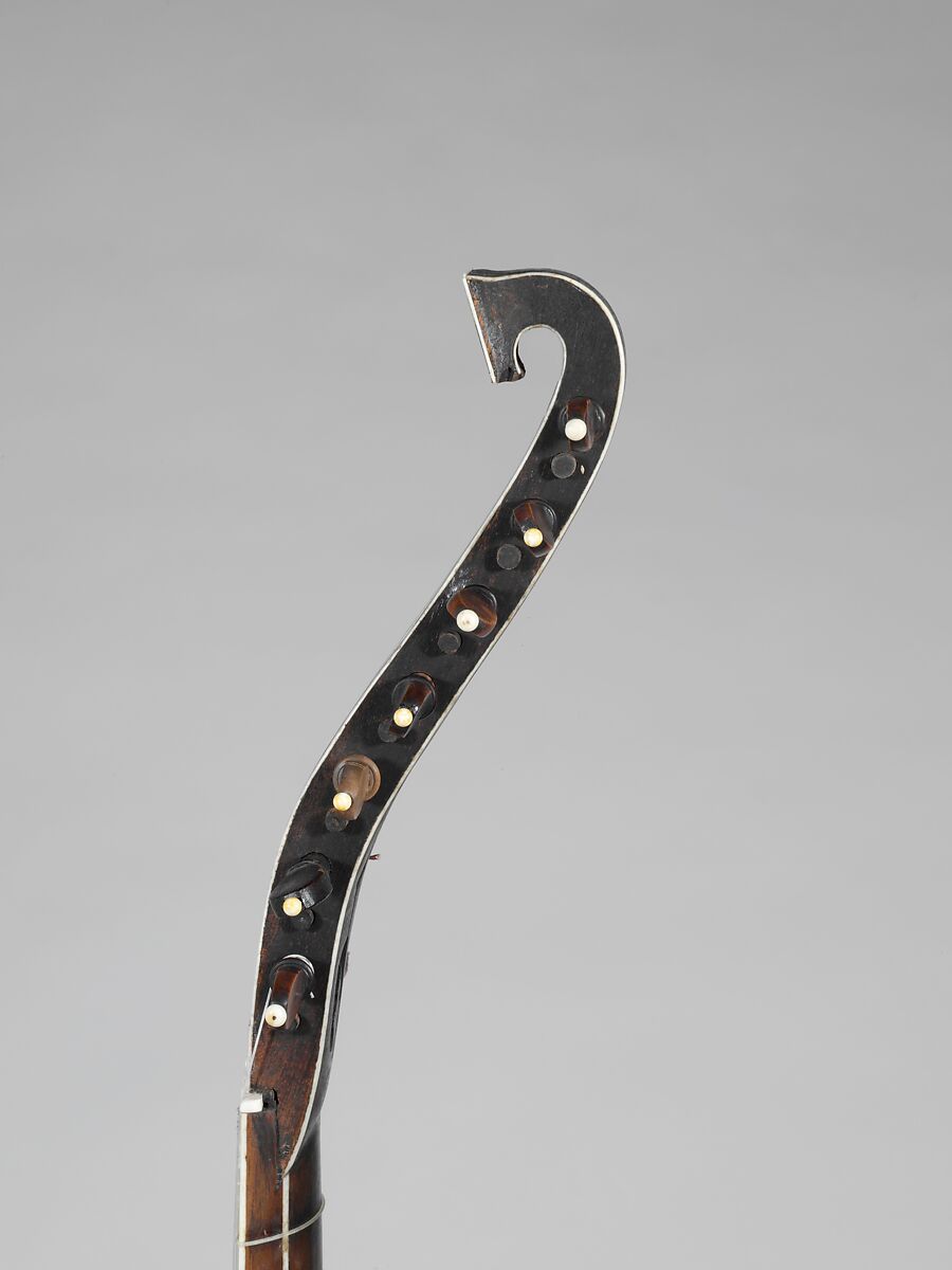 Mandola, Giuseppe Presbler (German, active Italy, 1760–1801 Milan), Rosewood, spruce, walnut, bone, mother-of-pearl, Italian