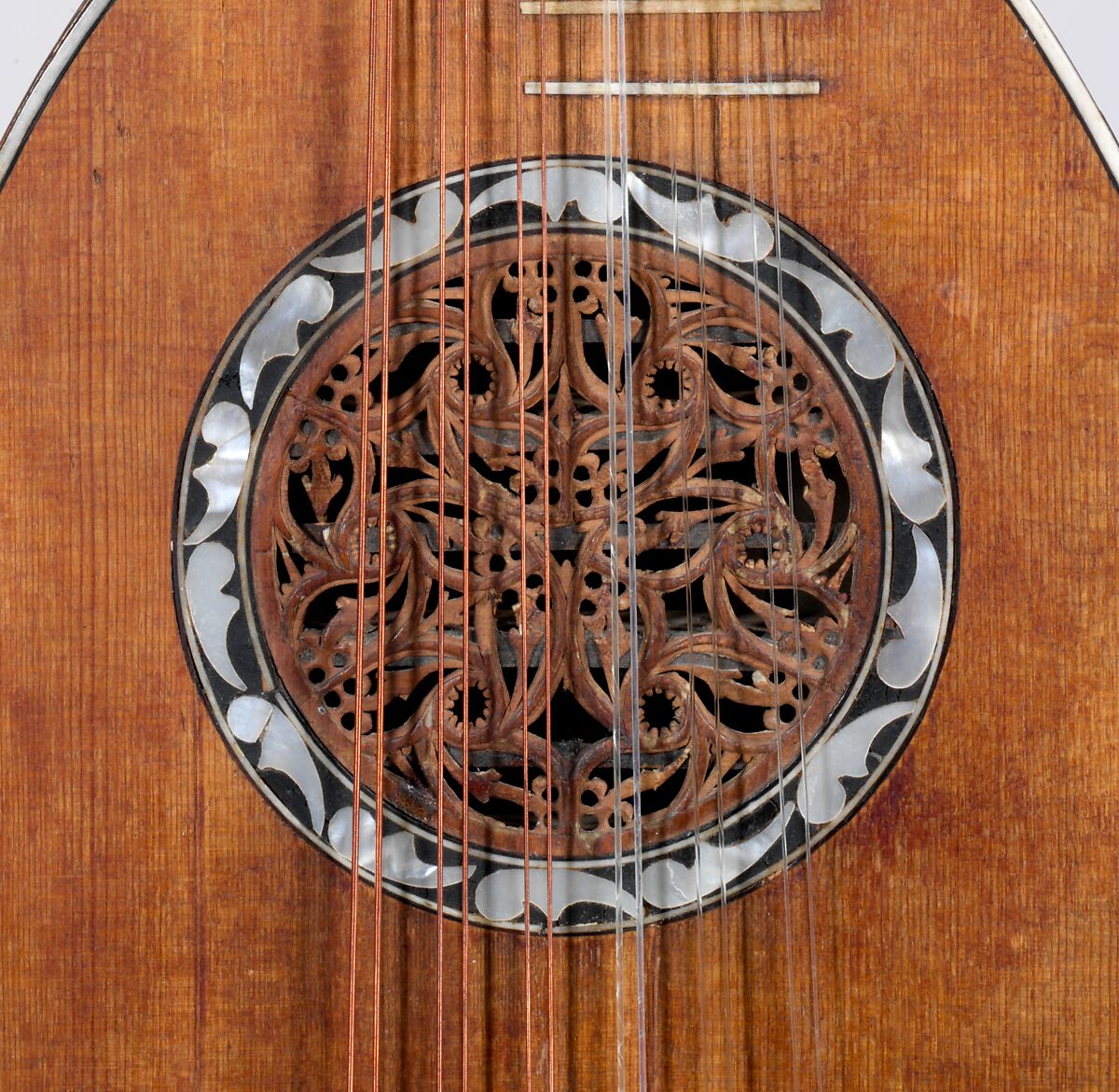Mandolin, Giuseppe Presbler (German, active Italy, 1760–1801 Milan), Rosewood, spruce, walnut, bone, mother-of-pearl, Italian