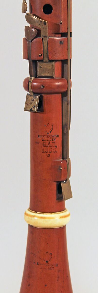Clarinet in F, August T. A. Knochenhauer (German, born Potsdam 1796 active Berlin 1826–66), various materials, German