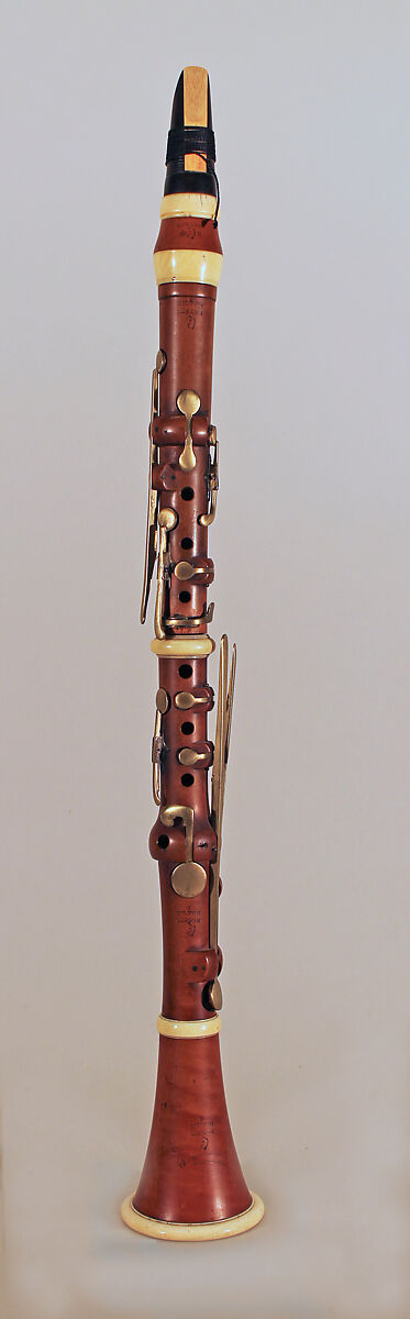 Clarinet in C, Richard Bilton (active 1826–1856), wood, ivory, brass, British 