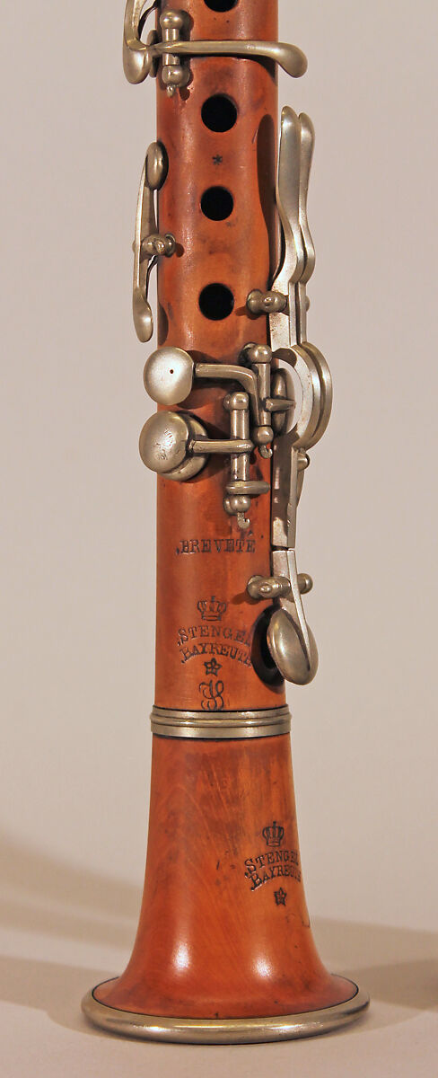 Piccolo Clarinet in A-flat, Johann Samuel Stengel (German, fl. 1805–1902), Boxwood, brass, German