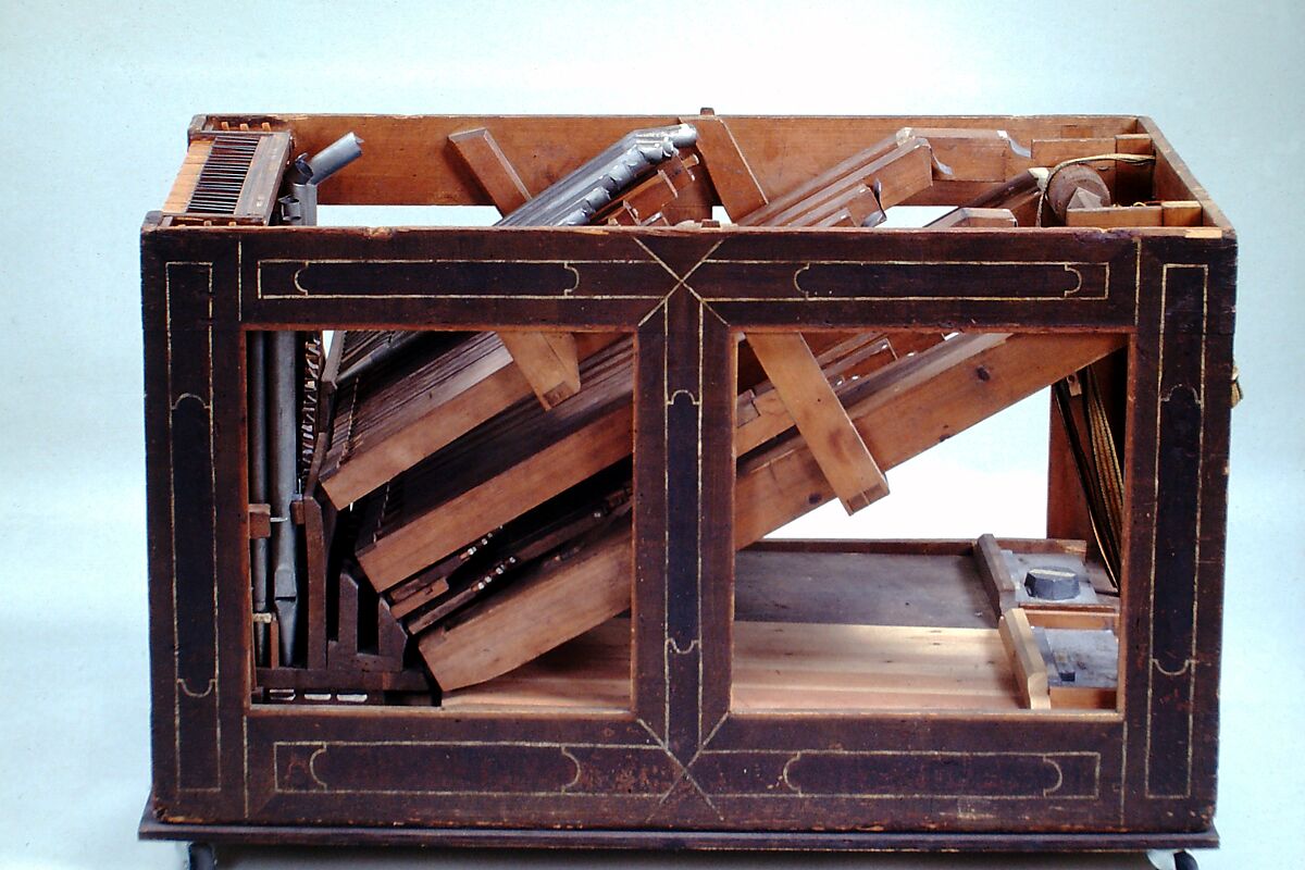 Positive Organ, Woods, metal alloys, leather and various materials., German