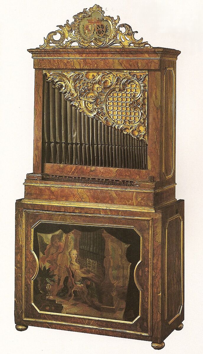 Chamber Organ, Unknown [maker], Wood, various materials, German