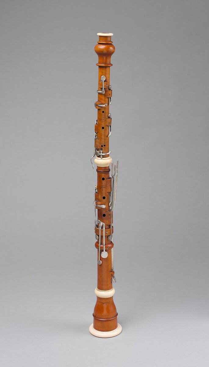 Oboe, B. Schott fils (German, active Mainz ca. 1817–ca. 1840), Boxwood, ivory, silver, German 
