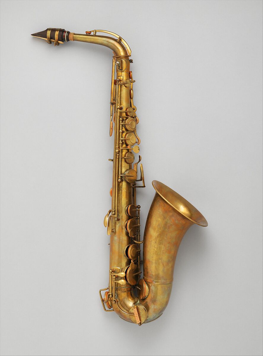 Alto saxophone in E-flat, Adolphe (Antoine Joseph) Sax (Belgian, Dinant, Belgium 1814–1894 Paris), Brass, French 