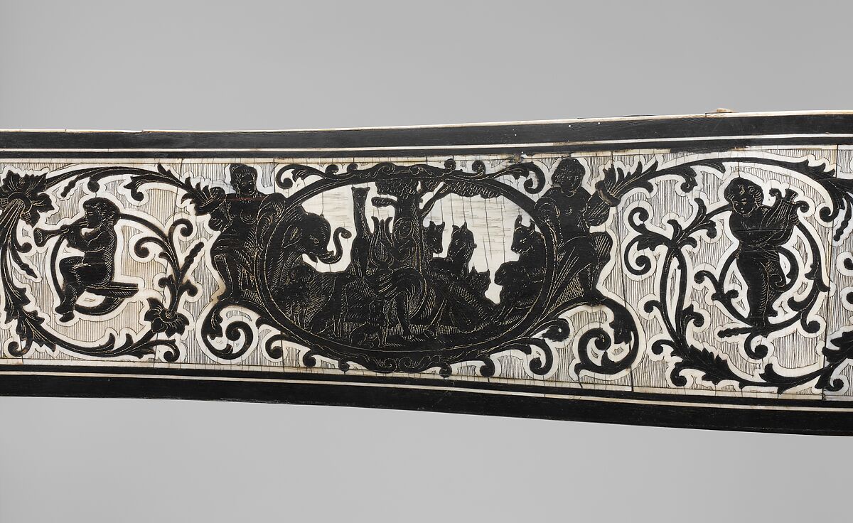 Guitar, Spruce, ebony, ivory, tortoiseshell, mother-of-pearl, brass, Italian